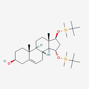 molecular formula C31H58O3Si2 B589236 (3beta,17beta)-15,17-Bis{[tert-butyl(dimethyl)silyl]oxy}androst-5-en-3-ol CAS No. 65429-25-6