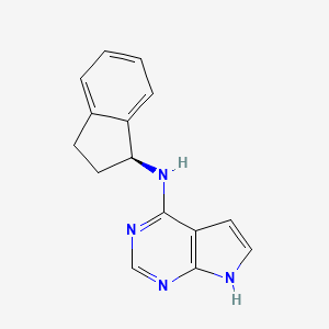 molecular formula C15H14N4 B589237 (S)-N-(2,3-dihydro-1H-inden-1-yl)-7H-pyrrolo[2,3-d]pyrimidin-4-amine CAS No. 905580-86-1