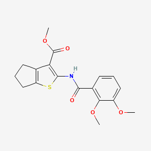 molecular formula C18H19NO5S B5892379 methyl 2-(2,3-dimethoxybenzamido)-5,6-dihydro-4H-cyclopenta[b]thiophene-3-carboxylate 