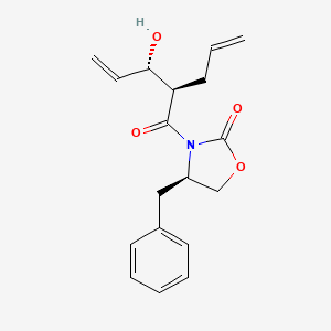 (4R)-3-[(2R,3S)-3-Hydroxy-1-oxo-2-(2-propen-1-yl)-4-penten-1-yl]-4-(phenylmethyl)-2-oxazolidinone