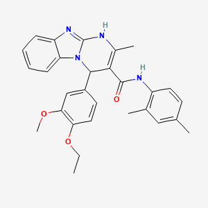 molecular formula C29H30N4O3 B5892602 N-(2,4-dimethylphenyl)-4-(4-ethoxy-3-methoxyphenyl)-2-methyl-1,4-dihydropyrimido[1,2-a]benzimidazole-3-carboxamide 