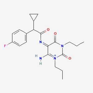 N-(6-Amino-2,4-dioxo-1,3-dipropyl-1,2,3,4-tetrahydro-5-pyrimidinyl)-2-cyclopropyl-2-(4-fluorophenyl)acetamide