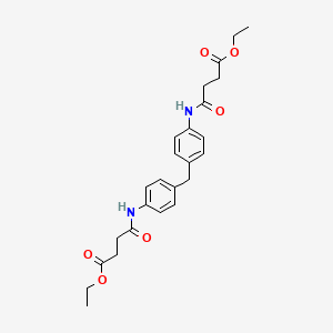 molecular formula C25H30N2O6 B5892699 ETHYL 3-[(4-{[4-(4-ETHOXY-4-OXOBUTANAMIDO)PHENYL]METHYL}PHENYL)CARBAMOYL]PROPANOATE 