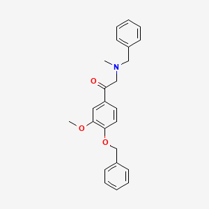 molecular formula C24H25NO3 B589274 1-[4-Benzyloxy-3-methoxyphenyl]-2-[methyl(phenylmethyl)amino]ethanone CAS No. 1391054-63-9