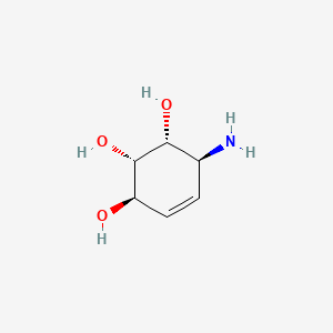 molecular formula C6H11NO3 B589285 (1R,2S,3R,6S)-6-Aminocyclohex-4-ene-1,2,3-triol CAS No. 155239-00-2