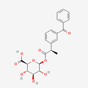 molecular formula C22H22O9 B589295 (R)-Ketoprofen Acyl-beta-D-glucuronide CAS No. 140148-25-0