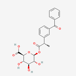 molecular formula C22H22O9 B589296 (S)-Ketoprofen Acyl-|A-D-glucuronide CAS No. 140148-26-1