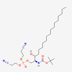molecular formula C29H54N3O7P B589303 N-tert-Butyloxycarbonyl-D-erythro-dihydro-D-sphingosine-1-phosphate Dicyanoethyl Ester CAS No. 169528-22-7
