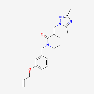 molecular formula C20H28N4O2 B5893202 N-[3-(allyloxy)benzyl]-3-(3,5-dimethyl-1H-1,2,4-triazol-1-yl)-N-ethyl-2-methylpropanamide 
