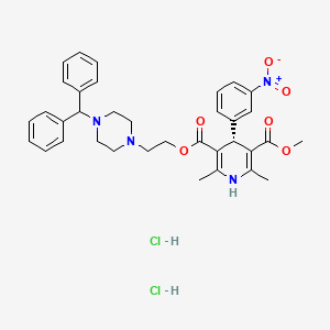 molecular formula C35H40Cl2N4O6 B589322 Manidipine dihydrochloride, (R)- CAS No. 126372-04-1