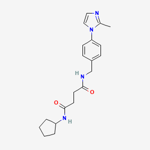 molecular formula C20H26N4O2 B5893222 N-cyclopentyl-N'-[4-(2-methyl-1H-imidazol-1-yl)benzyl]succinamide 