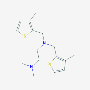 molecular formula C16H24N2S2 B5893261 N,N-dimethyl-N',N'-bis[(3-methyl-2-thienyl)methyl]ethane-1,2-diamine 
