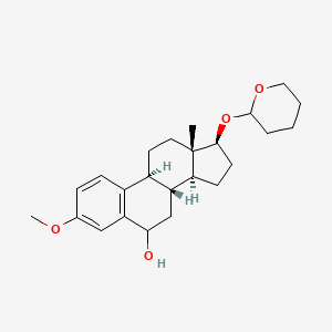 molecular formula C24H34O4 B589327 (17beta)-3-Methoxy-17-[(oxan-2-yl)oxy]estra-1,3,5(10)-trien-6-ol CAS No. 473882-84-7