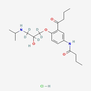 rac 3-Deacetyl-3-butanoyl Acebutolol-d5 Hydrochloride