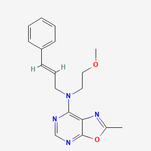 molecular formula C18H20N4O2 B5893285 N-(2-methoxyethyl)-2-methyl-N-[(2E)-3-phenylprop-2-en-1-yl][1,3]oxazolo[5,4-d]pyrimidin-7-amine 