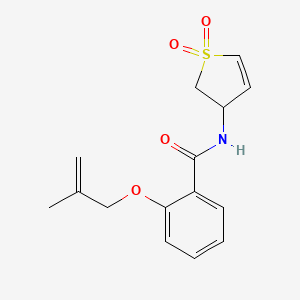 molecular formula C15H17NO4S B5893295 N-(1,1-dioxido-2,3-dihydro-3-thienyl)-2-[(2-methylprop-2-en-1-yl)oxy]benzamide 
