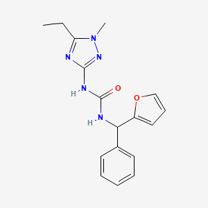 molecular formula C17H19N5O2 B5893307 N-(5-ethyl-1-methyl-1H-1,2,4-triazol-3-yl)-N'-[2-furyl(phenyl)methyl]urea trifluoroacetate 