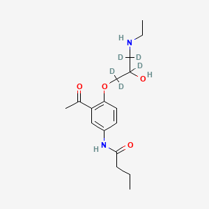 rac N-Desisopropyl-N-ethyl Acebutolol-d5