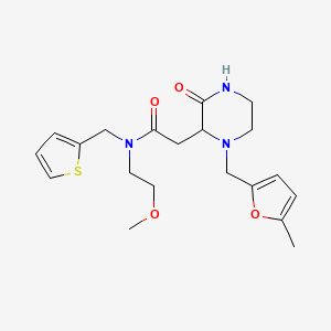 molecular formula C20H27N3O4S B5893376 N-(2-methoxyethyl)-2-{1-[(5-methyl-2-furyl)methyl]-3-oxopiperazin-2-yl}-N-(2-thienylmethyl)acetamide 