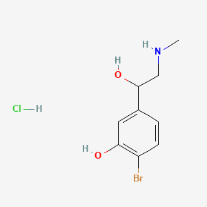 molecular formula C9H13BrClNO2 B589338 rac 4-Bromo Phenylephrine Hydrochloride CAS No. 1391054-36-6