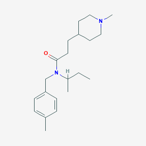 molecular formula C21H34N2O B5893397 N-(sec-butyl)-N-(4-methylbenzyl)-3-(1-methylpiperidin-4-yl)propanamide 