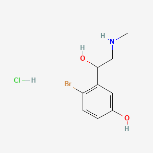 molecular formula C9H13BrClNO2 B589341 rac 6-Bromo Phenylephrine Hydrochloride CAS No. 1391053-54-5