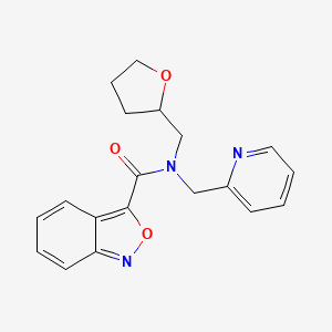 molecular formula C19H19N3O3 B5893440 N-(pyridin-2-ylmethyl)-N-(tetrahydrofuran-2-ylmethyl)-2,1-benzisoxazole-3-carboxamide 