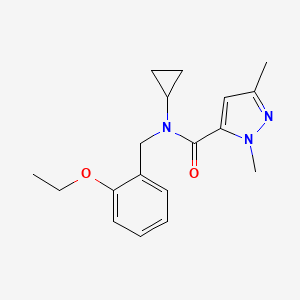 molecular formula C18H23N3O2 B5893458 N-cyclopropyl-N-(2-ethoxybenzyl)-1,3-dimethyl-1H-pyrazole-5-carboxamide 