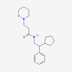 molecular formula C20H30N2O2 B5893465 N-(2-cyclopentyl-2-phenylethyl)-3-(1,2-oxazinan-2-yl)propanamide 