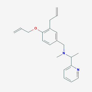 molecular formula C21H26N2O B5893509 N-[3-allyl-4-(allyloxy)benzyl]-N-methyl-1-pyridin-2-ylethanamine 