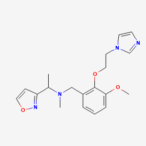 molecular formula C19H24N4O3 B5893513 N-{2-[2-(1H-imidazol-1-yl)ethoxy]-3-methoxybenzyl}-1-isoxazol-3-yl-N-methylethanamine 