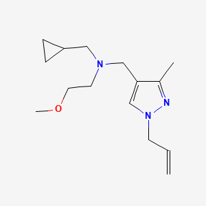 molecular formula C15H25N3O B5893521 N-[(1-allyl-3-methyl-1H-pyrazol-4-yl)methyl]-N-(cyclopropylmethyl)-2-methoxyethanamine 