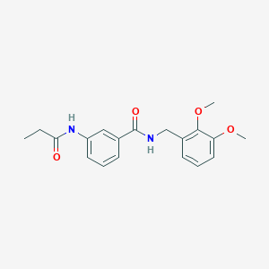 molecular formula C19H22N2O4 B5893564 N-(2,3-dimethoxybenzyl)-3-(propionylamino)benzamide 