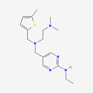 molecular formula C17H27N5S B5893590 N-{[2-(ethylamino)pyrimidin-5-yl]methyl}-N',N'-dimethyl-N-[(5-methyl-2-thienyl)methyl]ethane-1,2-diamine 