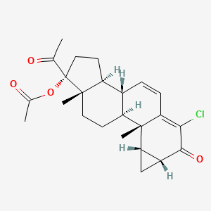 molecular formula C24H29ClO4 B589360 6-Deschloro-4-chloro Cyproterone Acetate CAS No. 23814-68-8