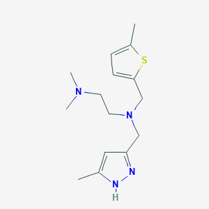 molecular formula C15H24N4S B5893632 N,N-dimethyl-N'-[(3-methyl-1H-pyrazol-5-yl)methyl]-N'-[(5-methyl-2-thienyl)methyl]ethane-1,2-diamine 