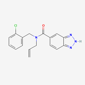molecular formula C17H15ClN4O B5893666 N-[(2-chlorophenyl)methyl]-N-prop-2-enyl-2H-benzotriazole-5-carboxamide 
