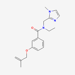 molecular formula C18H23N3O2 B5893677 N-ethyl-N-[(1-methyl-1H-imidazol-2-yl)methyl]-3-[(2-methylprop-2-en-1-yl)oxy]benzamide 