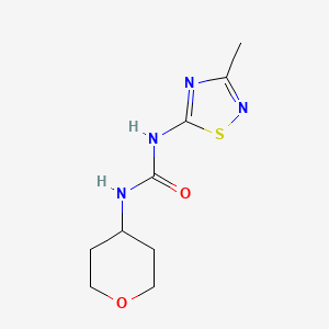 molecular formula C9H14N4O2S B5893717 N-(3-methyl-1,2,4-thiadiazol-5-yl)-N'-(tetrahydro-2H-pyran-4-yl)urea 