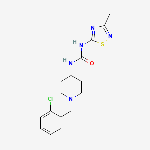 molecular formula C16H20ClN5OS B5893828 N-[1-(2-chlorobenzyl)piperidin-4-yl]-N'-(3-methyl-1,2,4-thiadiazol-5-yl)urea 