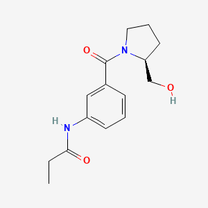 molecular formula C15H20N2O3 B5893889 N-(3-{[(2S)-2-(hydroxymethyl)pyrrolidin-1-yl]carbonyl}phenyl)propanamide 