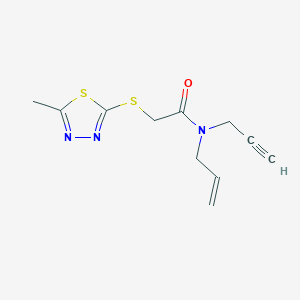 molecular formula C11H13N3OS2 B5893944 N-allyl-2-[(5-methyl-1,3,4-thiadiazol-2-yl)thio]-N-prop-2-yn-1-ylacetamide 