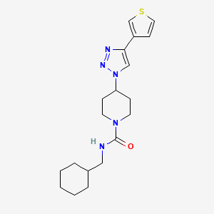 molecular formula C19H27N5OS B5893947 N-(cyclohexylmethyl)-4-[4-(3-thienyl)-1H-1,2,3-triazol-1-yl]piperidine-1-carboxamide 