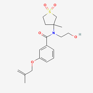 molecular formula C18H25NO5S B5893970 N-(2-hydroxyethyl)-N-(3-methyl-1,1-dioxidotetrahydro-3-thienyl)-3-[(2-methylprop-2-en-1-yl)oxy]benzamide 
