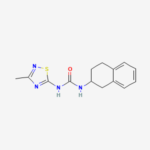 molecular formula C14H16N4OS B5894008 N-(3-methyl-1,2,4-thiadiazol-5-yl)-N'-(1,2,3,4-tetrahydronaphthalen-2-yl)urea 