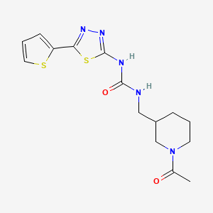 molecular formula C15H19N5O2S2 B5894016 N-[(1-acetylpiperidin-3-yl)methyl]-N'-[5-(2-thienyl)-1,3,4-thiadiazol-2-yl]urea 