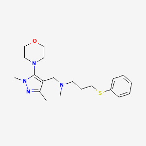 molecular formula C20H30N4OS B5894024 N-[(1,3-dimethyl-5-morpholin-4-yl-1H-pyrazol-4-yl)methyl]-N-methyl-3-(phenylthio)propan-1-amine 