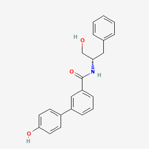 molecular formula C22H21NO3 B5894026 N-[(1S)-1-benzyl-2-hydroxyethyl]-4'-hydroxybiphenyl-3-carboxamide 