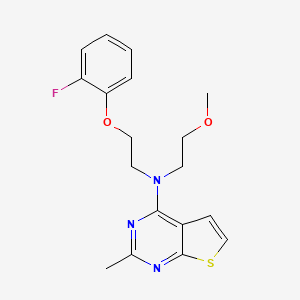 molecular formula C18H20FN3O2S B5894060 N-[2-(2-fluorophenoxy)ethyl]-N-(2-methoxyethyl)-2-methylthieno[2,3-d]pyrimidin-4-amine 