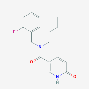 molecular formula C17H19FN2O2 B5894072 N-butyl-N-[(2-fluorophenyl)methyl]-6-oxo-1H-pyridine-3-carboxamide 